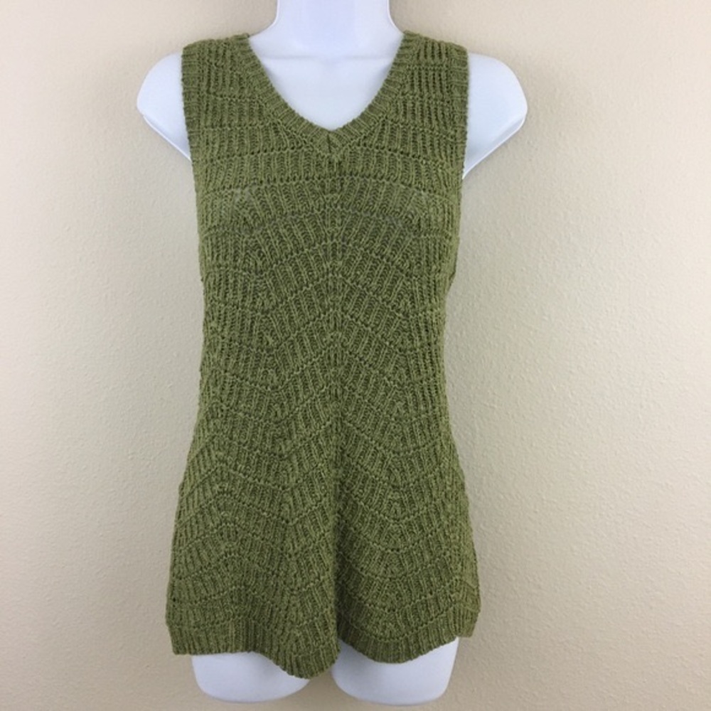 Marled Loose Weave V-Neck Top